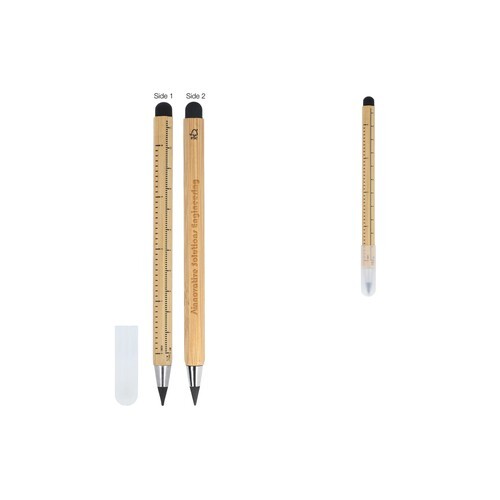 Crayon et règle en bambou durables