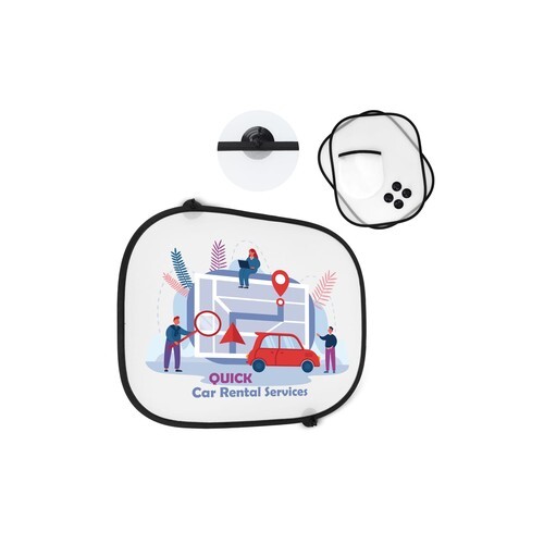 Pare-soleil pour fenêtre de voiture, set de 2 avec pochette sublimation