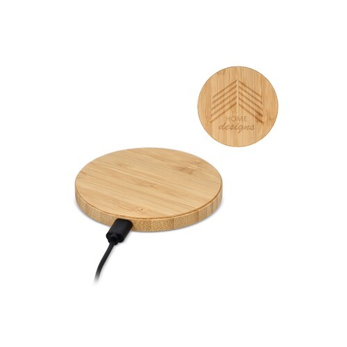 Pad de charge sans fil en bambou 15W