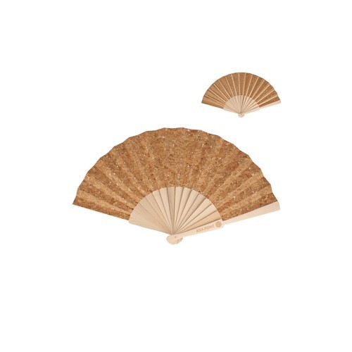 Éventail à main bois & liège
