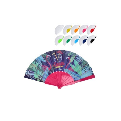 Éventail à main plastique & polyester