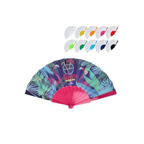 Éventail à main plastique & polyester