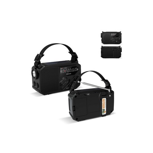 Radio d'urgence Philips TAR1609 avec tuner analogique FM/AM et lampe de poche