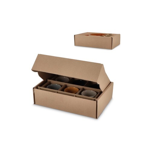 Boîte cadeau personnalisée pour 6 mugs 34.7 x 24.3 x 9.9 cm