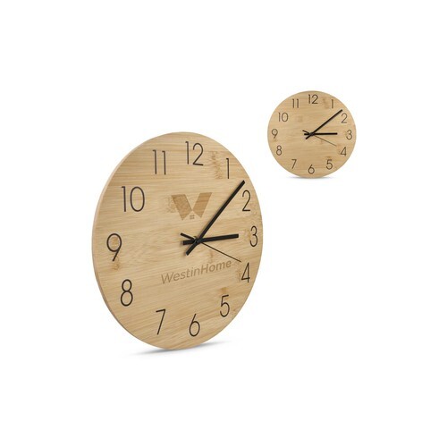 Horloge murale en bambou
