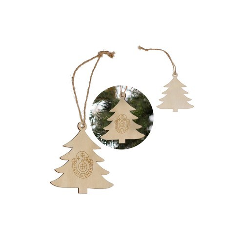 Ornement de Noël en bois en forme de sapin