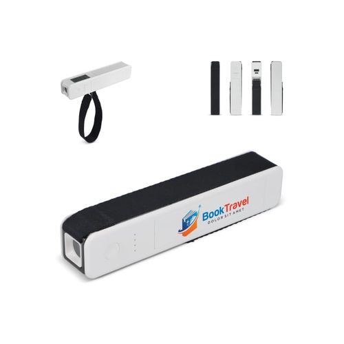 Travel Powerbank 2600 mAh 5-en-1 - Balance de Lugage - Lampe de poche - Règle - Thermomètre