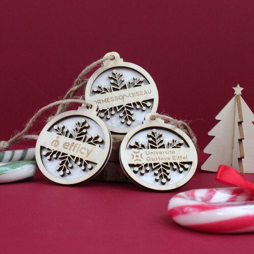 Boule de Noël graines et bois