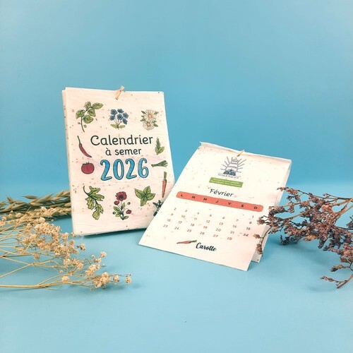 Calendrier papier graines 13 pages