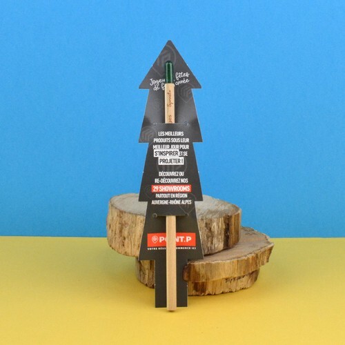Crayon à graines étui sapin perso