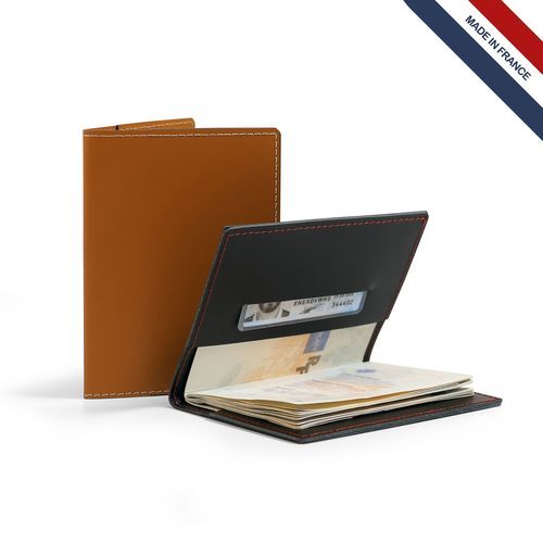 Porte-passeport cuir régé.