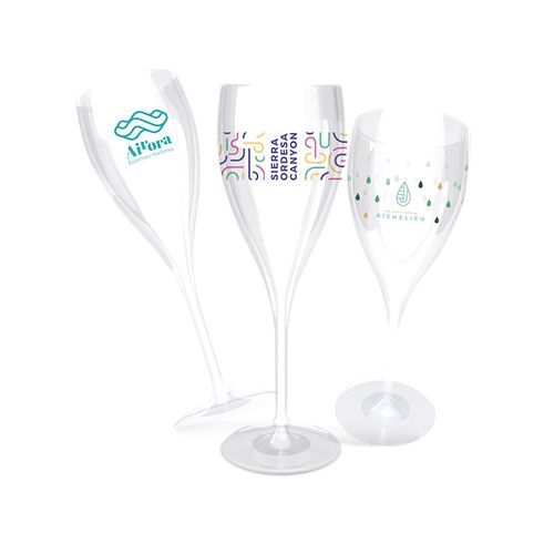 FLUTE CHAMPAGNE EN PLASTIQUE REUTILISABLE (SAN) 16 cI RAS BORD
