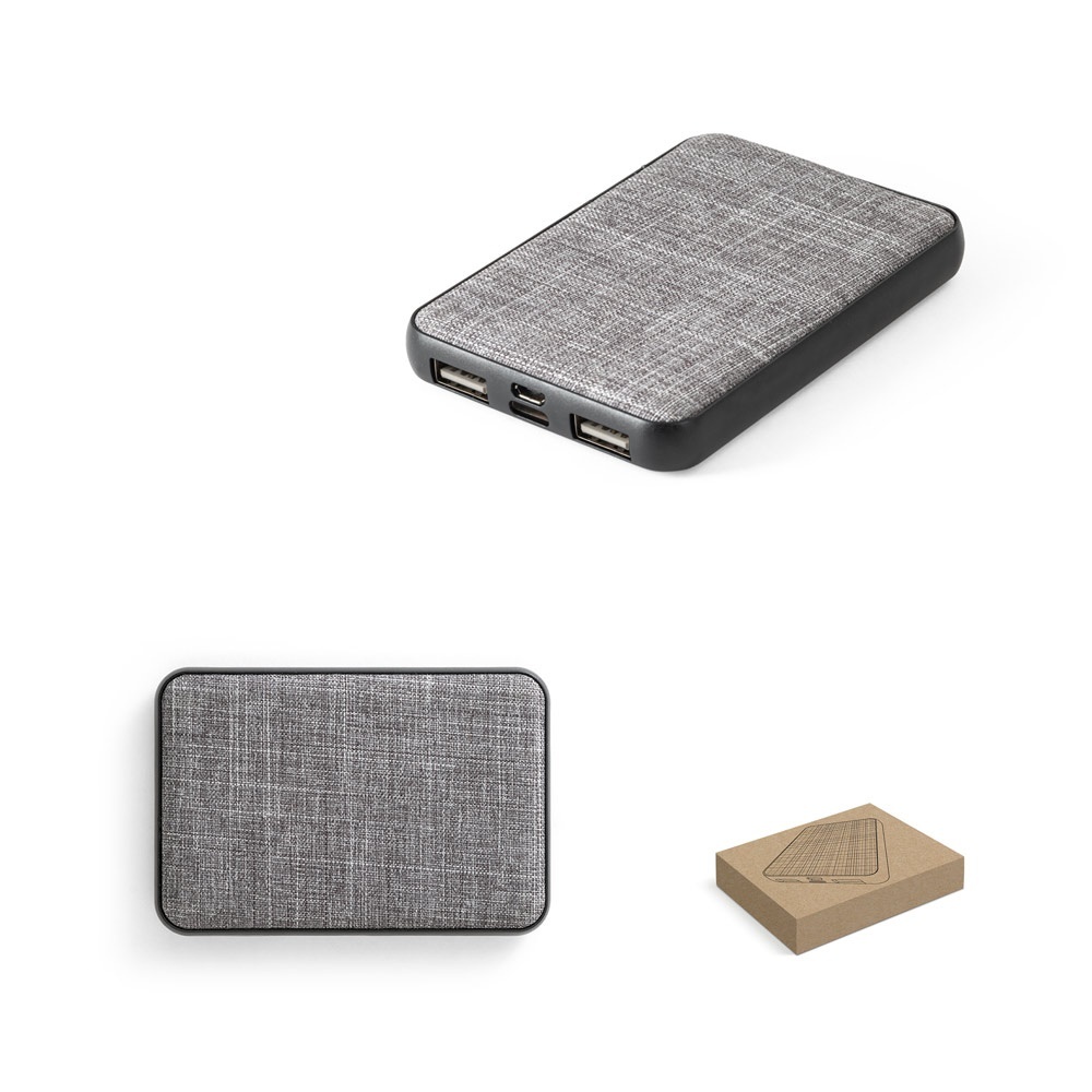 RENEWAL BATTERY. Power bank 5 000 mAh en PET recyclé (100 % rPET)