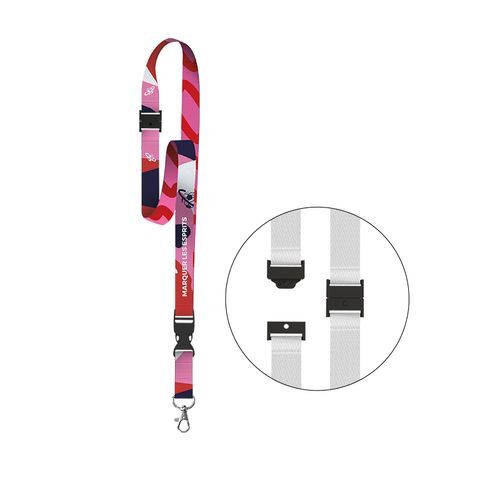 CORDON TOUR DE COU ANTI-ETRANGLEMENT / LANYARD 2X92 CM - SUBLIMATION
