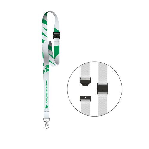 CORDON TOUR DE COU ANTI-ETRANGLEMENT / LANYARD 2X85+10 CM