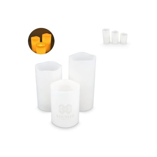Ensemble de 3 bougies LED Koselys (fonctionnant à piles)