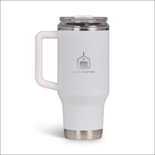 Igloo Travel Mug Flip n Sip (Blanc, Gravure)