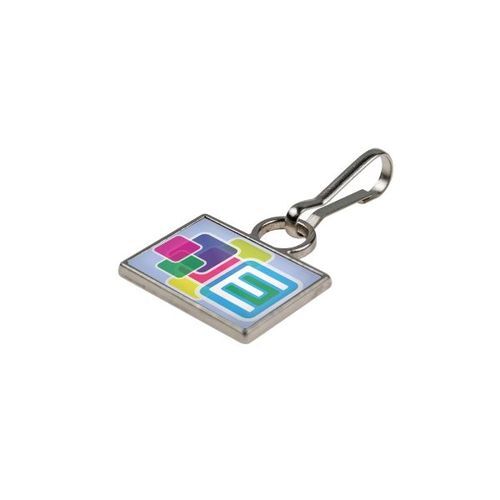 Zipper Puller (Rectangulaire 18 x 13 mm, Doming en couleur, rectangulaire, 18 x 13 mm)