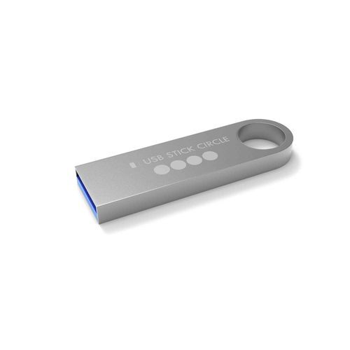USB Stick E-Circle 3.0 (Argent, 16 Go 3.0, Gravure recto, Pas de téléversement de données)