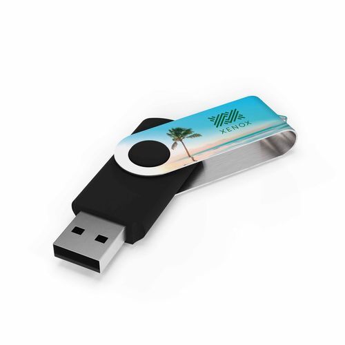 USB Stick Twister 3.0 Black (16 Go 3.0, Pas de téléversement de données, Impression maximale recto)