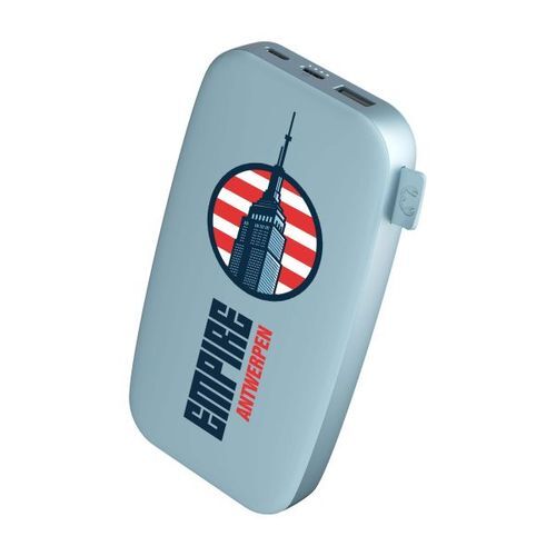 Fresh n Rebel Powerbank 18000 mAh USB-C (Dusky Blue, Impression en quadrichromie recto)