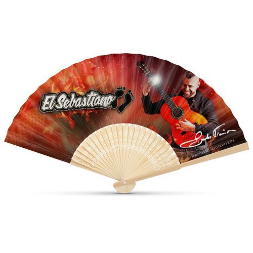 ÉVENTAIL BAMBOU ET TISSU