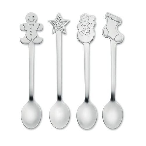 CHIP SET Set 4 cuillères à thé de Noël