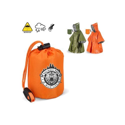Poncho thermique 2-en-1 pour la survie en plein air