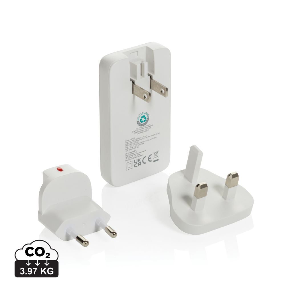 Chargeur plat 65W GAN avec connecteurs universels  Fluxo RCS