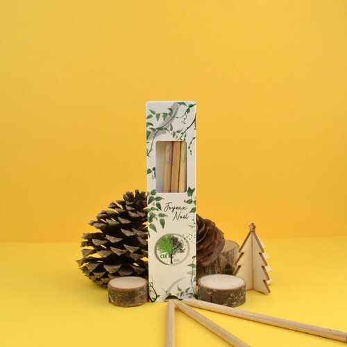 Coffret 3 crayons à graines couleur