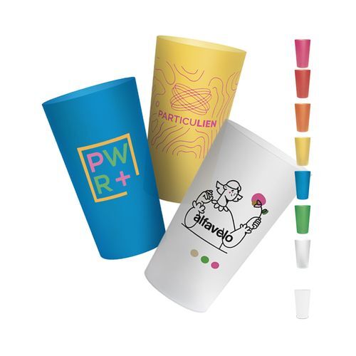 GOBELET PLASTIQUE REUTILISABLE 60 cl RAS BORD