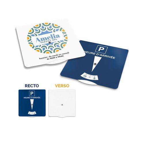 DISQUE DE STATIONNEMENT CARTON 15  X 15 CM