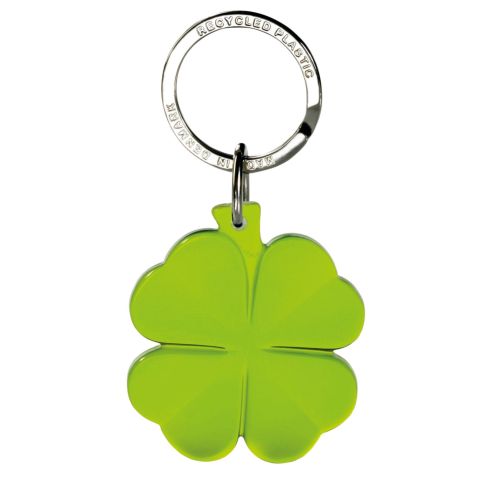 Trèfle de Bonheur Porte-clés recyclé avec function de grattage