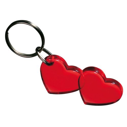 Double Coeur Porte-clés recyclé
