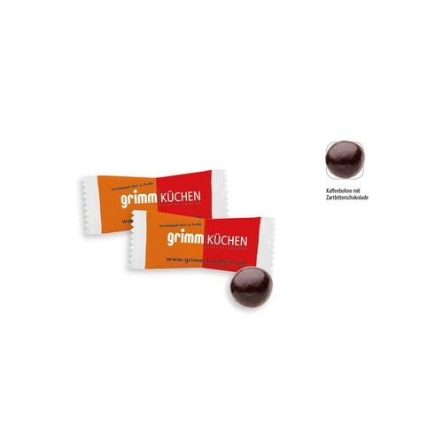 Grains de café enrobés de chocolat en flowpack, Grains de café enrobés de chocolat