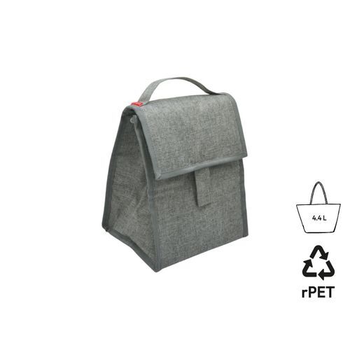 Sac à bento pliable isotherme 'Fujisawa', gris chiné RPET