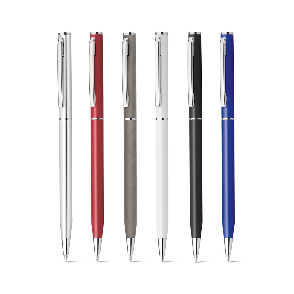 LESLEY METALLIC. Stylo à bille en aluminium avec clip et mécanisme twist
