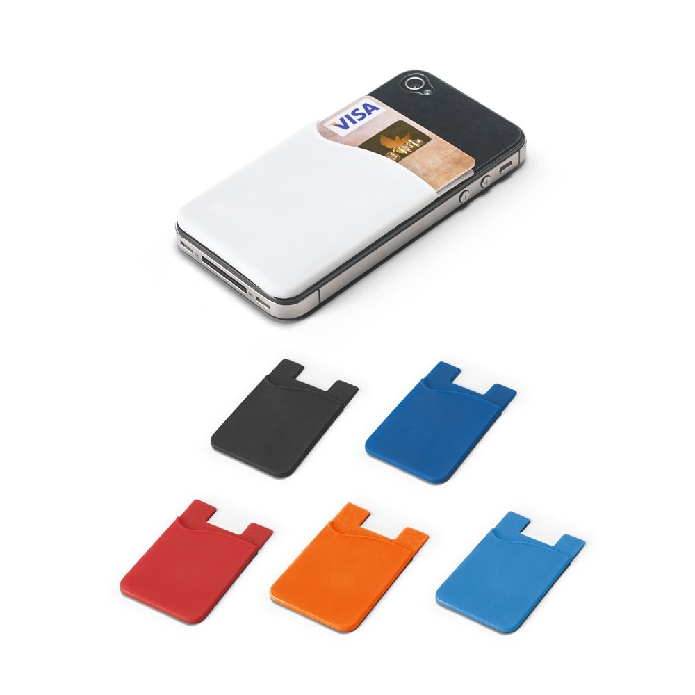 SHELLEY. Porte-cartes en silicone pour smartphone