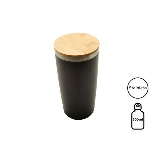 Mug isotherme 'Nagano' avec couvercle en bambou (XL)