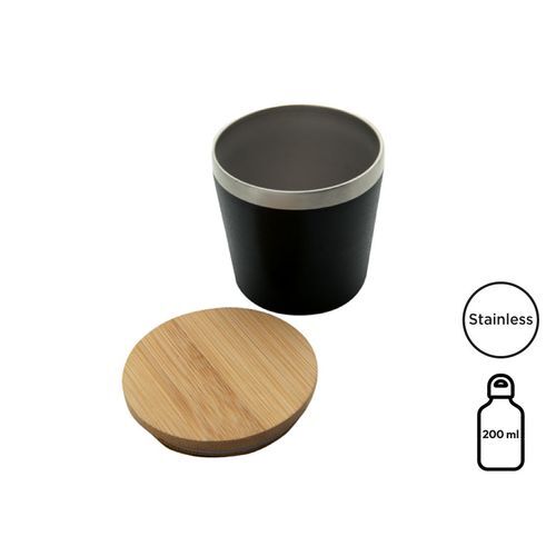 Mug isotherme 'Nagano' avec couvercle en bambou (M)