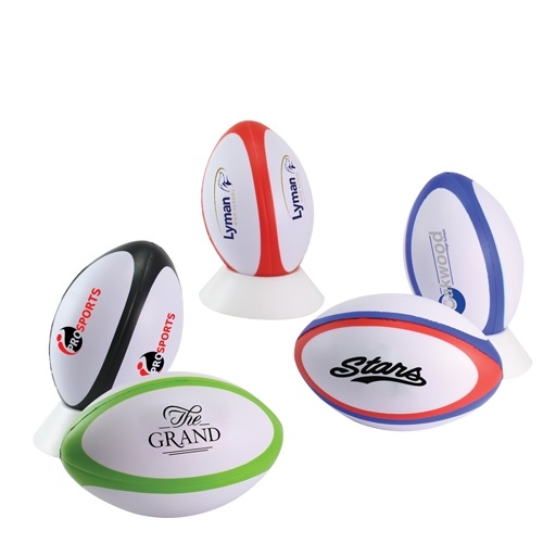 BALLON DE RUGBY ANTI -STRESS 10 CM