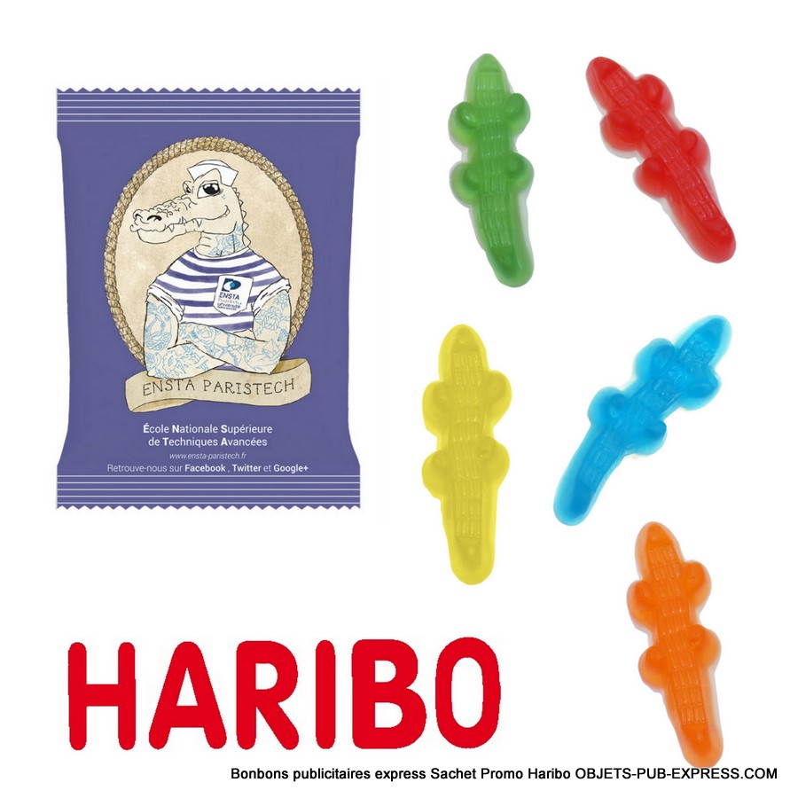 bonbons publicitaires Haribo croco