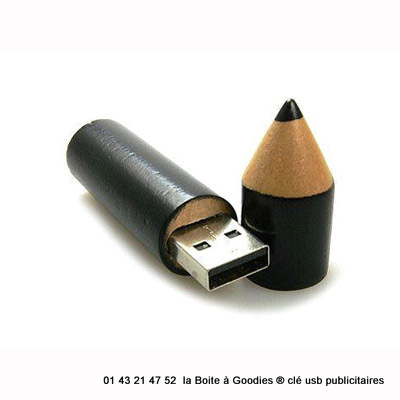 CLE USB CRAYON EN BOIS