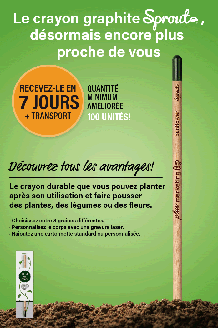 CRAYON PUBLICITAIRE GRAINES SPROUT