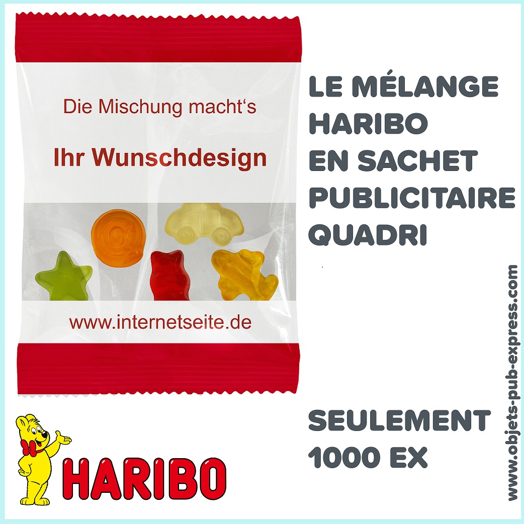 HARIBO® BONBON PUBLICITAIRE GELIFIÉS MELANGÉS 1000 EX