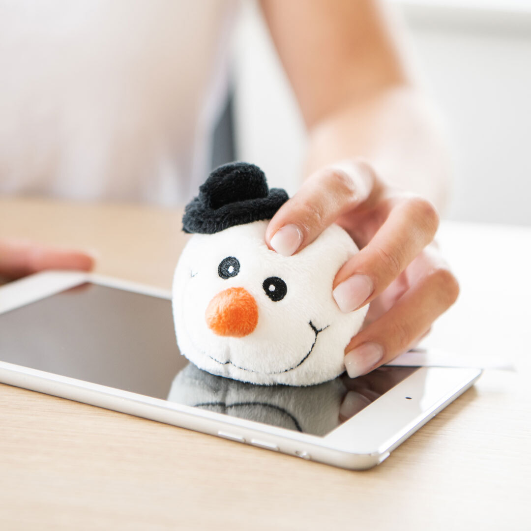peluche bonhomme de neige goodies pub entreprise