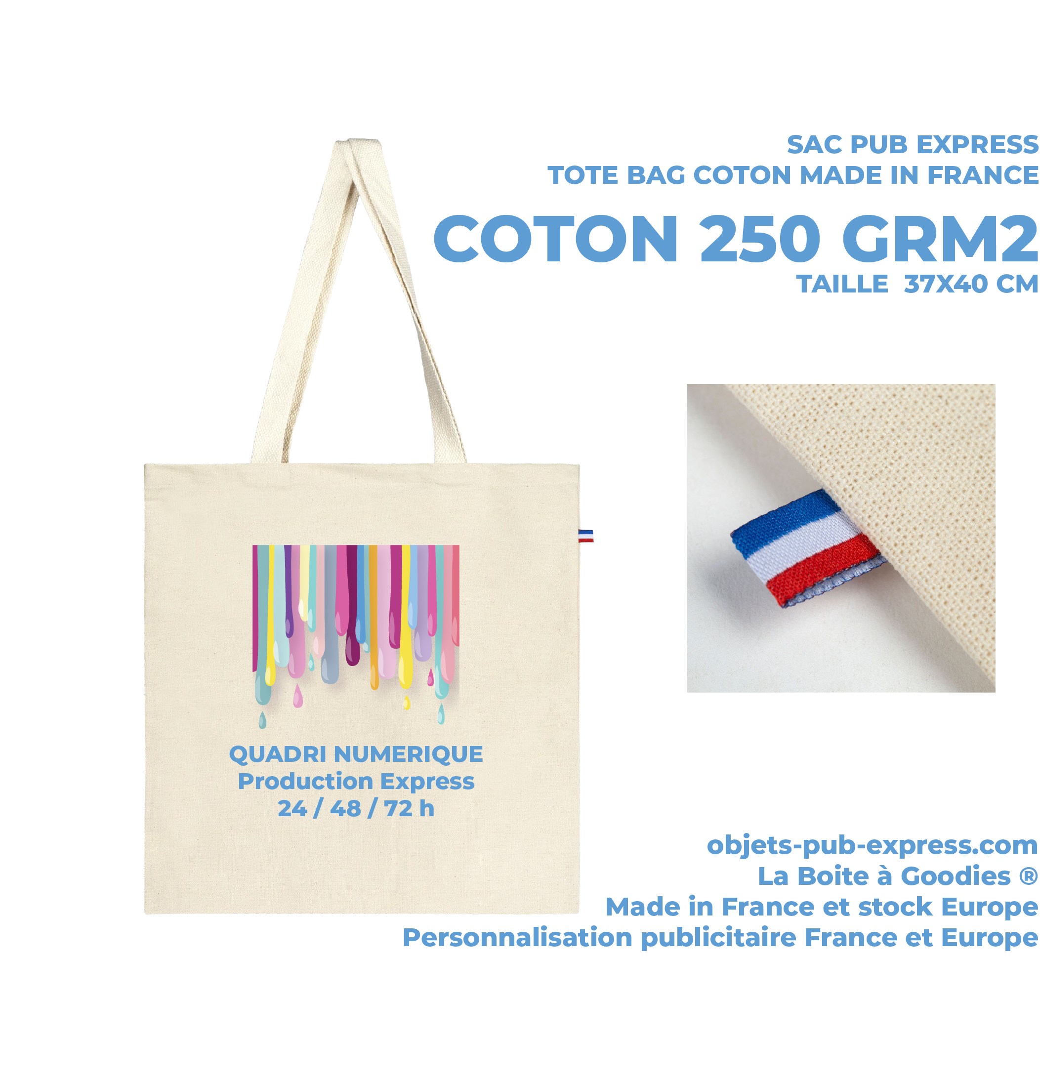 sac pub express fabrication francaise 250