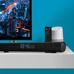 ENCEINTE BARRE DE SON BT5.0 16 W (2x 8 W), RADIO FM, HORLOGE