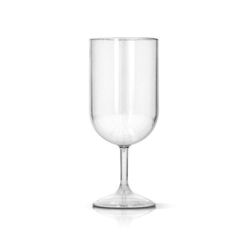 VERRE A PIED EN PLASTIQUE REUTILISABLE TRITAN 18 cl RAS BORD