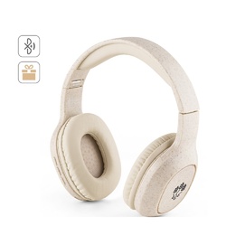 FEYNMAN. Casque sans fil pliable avec autonomie de 4 heures en paille de blé et ABS